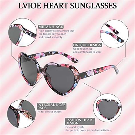 heart shaped sunglasses polarized.